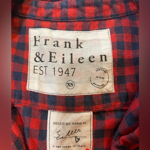 EUC! FRANK & EILEEN checkered button-up- size XS - Picture 8 of 11